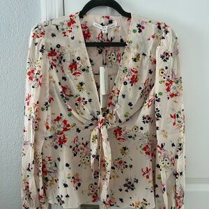 Veronica Beard Multicolor Floral Blouse
